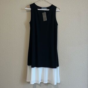 NWT Nik and Nash Black and White Block Color Sleeveless Dress M